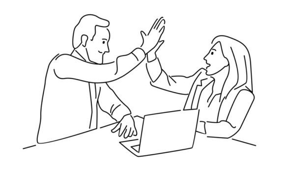 Download Businessman and Businesswoman Discussion - Woman Collection