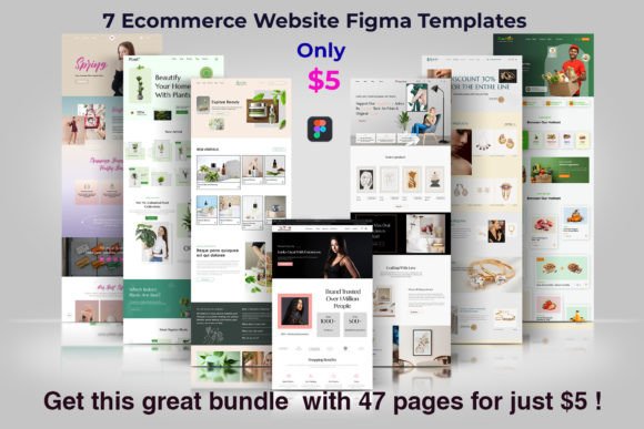 Download 7 Ecommerce Website Figma Templates - Web Collection