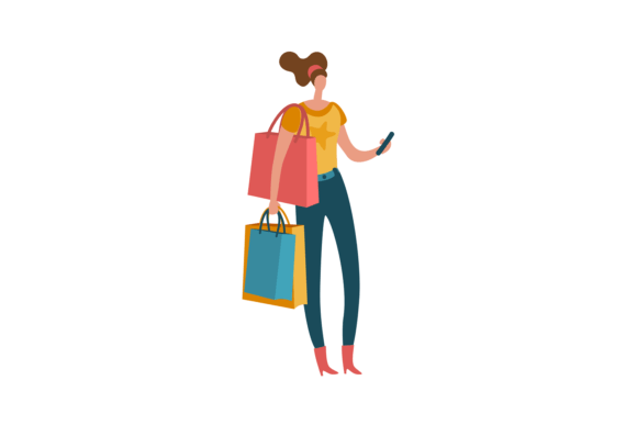 Download Shopping Woman. Beautiful Fashion Buyer - Woman Collection